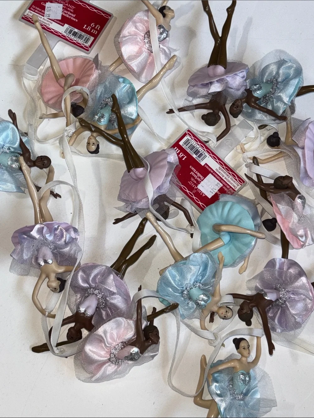 Ballerina Garland 6ft Set of 2 Christmas Tree Garland Ballet Dancer Christma